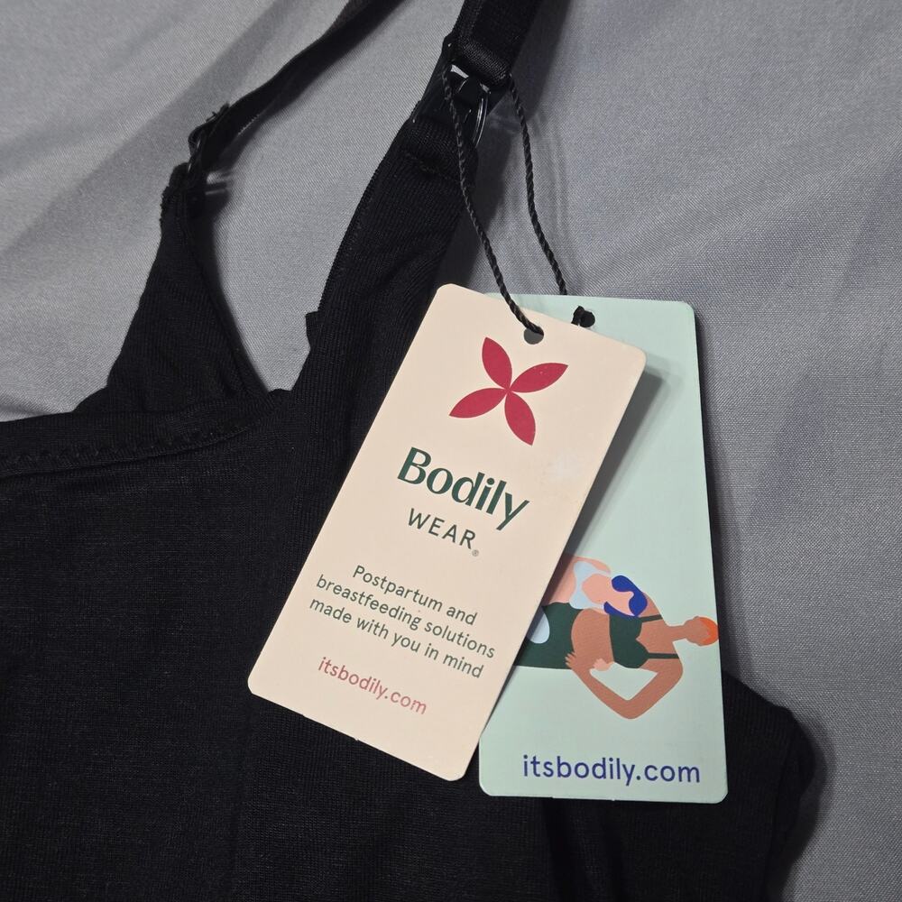 Bodily Sz Medium Black Maternity & Postpartum Nursing Camisole - Picture 3 of 6